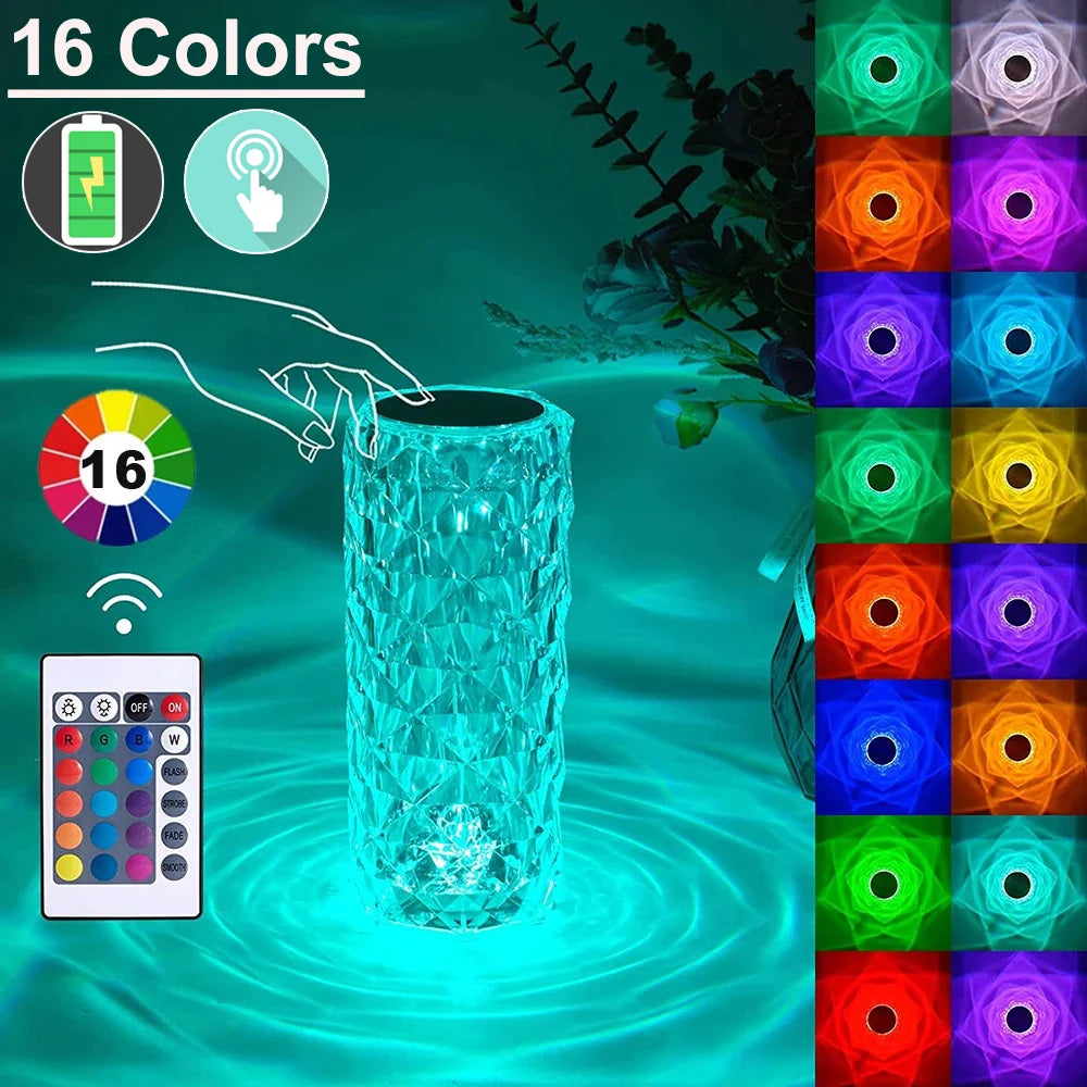 LumiRose Crystal Lamp